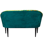 Диван двухместный из натурального бука зеленый с цветочным принтом Impressionism in Art варинант исполнения - 2 | Loft Concept в Грозном