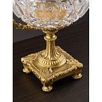 Чаша из рельефного стекла прозрачного цвета на бронзовой подставке Eden Garden варинант исполнения - 6 | Loft Concept в Грозном