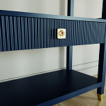 Стеллаж Elsa Dreams Blue со стеклянными полками и ящиком варинант исполнения - 2 | Loft Concept в Грозном