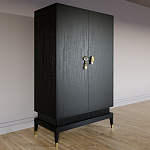 Платяной шкаф Elsa Dreams Black с 2-мя фасадами варинант исполнения - 2 | Loft Concept в Грозном