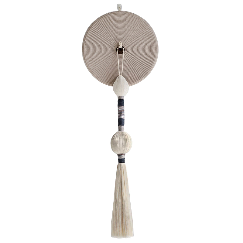 Аксессуар на стену диск из нитей Wall Decor White Thread Disc  Молочный в Грозном | Loft Concept 