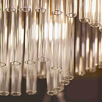 Люстра подвесная овальная со стеклянными трубками Nembus варинант исполнения - 3 | Loft Concept в Грозном