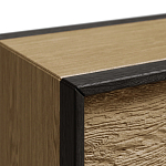 Тумба 2 ящика с подсветкой на рельефном фасаде Warm Industrial варинант исполнения - 5 | Loft Concept в Грозном