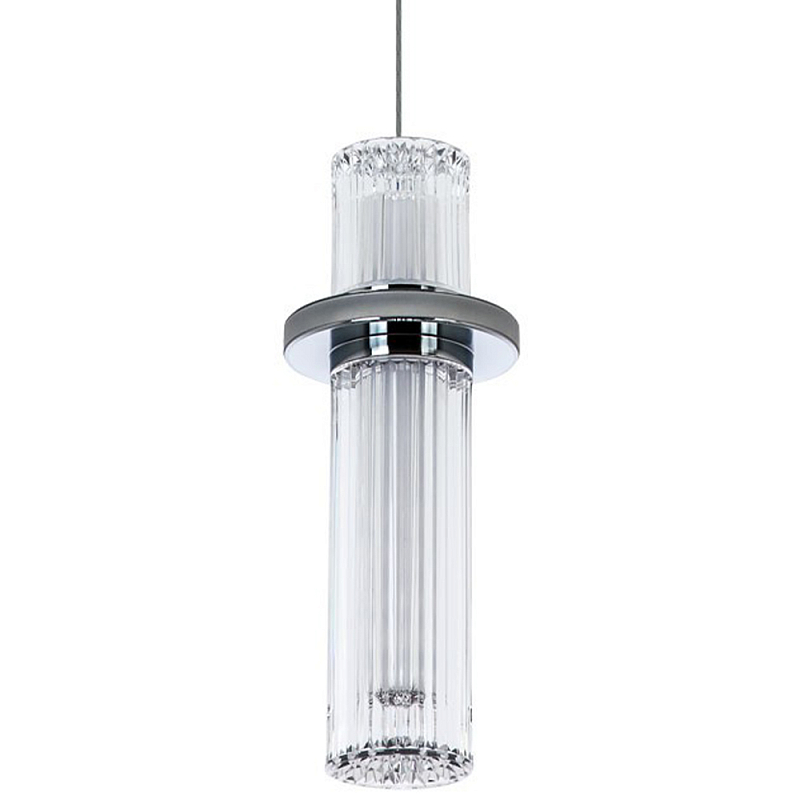 Подвесной светильник хром Odile Acrylic Tube Hanging Lamp Chrome Прозрачный Хром Подвесной светильник хром Odile Acrylic Tube Hanging Lamp Chrome Прозрачный Хром в Грозном | Loft Concept