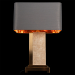 Настольная лампа с основанием из натурального камня c серым прямоугольным абажуром Lapis Tiburtinus варинант исполнения - 4 | Loft Concept в Грозном