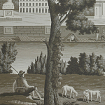 Обои ручная роспись Monuments of Paris Eau Forte on scenic paper варинант исполнения - 1 | Loft Concept в Грозном