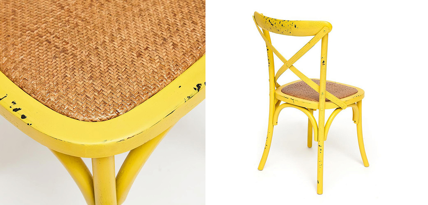 Стул Chaise Provence en Bois Jaune жёлтый Стул Chaise Provence en Bois Jaune жёлтый - Loft-Concept в Грозном