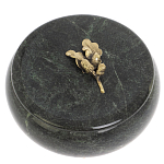 Шкатулка круглая из натурального камня змеевик Stone Casket варинант исполнения - 3 | Loft Concept в Грозном