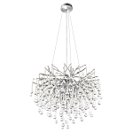 Люстра подвесная с прозрачными стеклянными подвесками в форме капель Диаметр 60 см Droplet Chandelier варинант исполнения - 12 | Loft Concept в Грозном