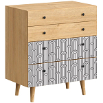 Комод с принтом на ящиках Elise Chest of Drawers варинант исполнения - 11 | Loft Concept в Грозном