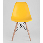 Пластиковый стул на ножках из массива бука Eames Yellow варинант исполнения - 4 | Loft Concept в Грозном