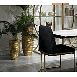 Стул обеденный велюровый черный с золотым каркасом Nobility варинант исполнения - 6 | Loft Concept в Грозном