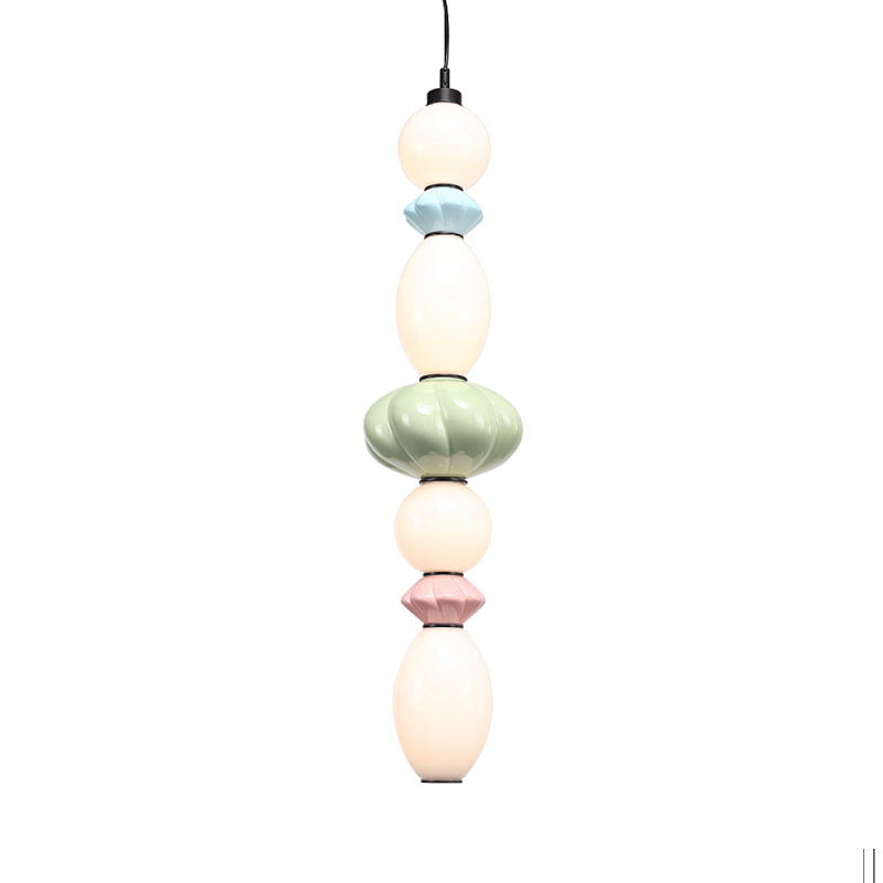 Подвесной светильник фигурный с керамическими элементами 32W LED Fragrant Light Зеленый Голубой Розовый в Грозном | Loft Concept 