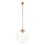 Подвесной светильник со стеклянным прозрачным плафоном в форме шара и золотыми металлическим акцентами 30 ClassiCon варинант исполнения - 2 | Loft Concept в Грозном
