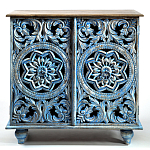 Комод с резным фасадом Blue Carved Chest of Drawers варинант исполнения - 1 | Loft Concept в Грозном