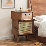 Тумбочка прикроватная деревянная Робот Robot Desk варинант исполнения - 1 | Loft Concept в Грозном