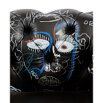 Кресло "Баския и Уорхол" Basquiat Warhol graffiti chair натуральная кожа варинант исполнения - 7 | Loft Concept в Грозном