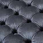 Пуф велюровый серый с каретной стяжкой Perennially варинант исполнения - 2 | Loft Concept в Грозном