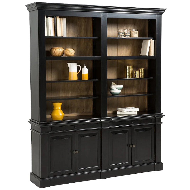 Витрина из массива сосны Sterling Showcase Black Черный Древесина Витрина из массива сосны Sterling Showcase Black Черный Древесина в Грозном | Loft Concept
