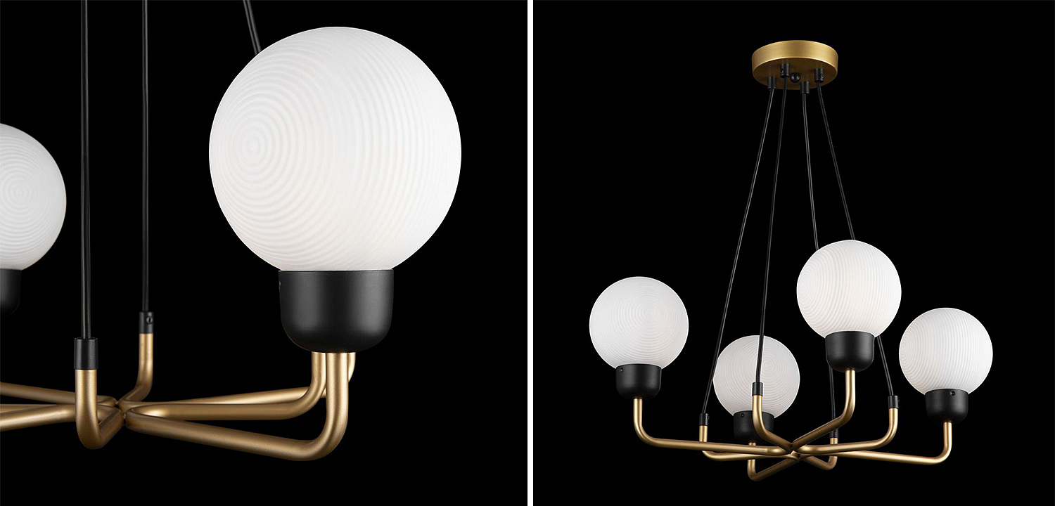 Люстра Andresa Chandelier 4 Balls Люстра Andresa Chandelier 4 Balls - Loft-Concept в Грозном