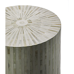Круглый приставной столик с инкрустацией RADIAL BONE INLAY SIDE TABLE варинант исполнения - 1 | Loft Concept в Грозном