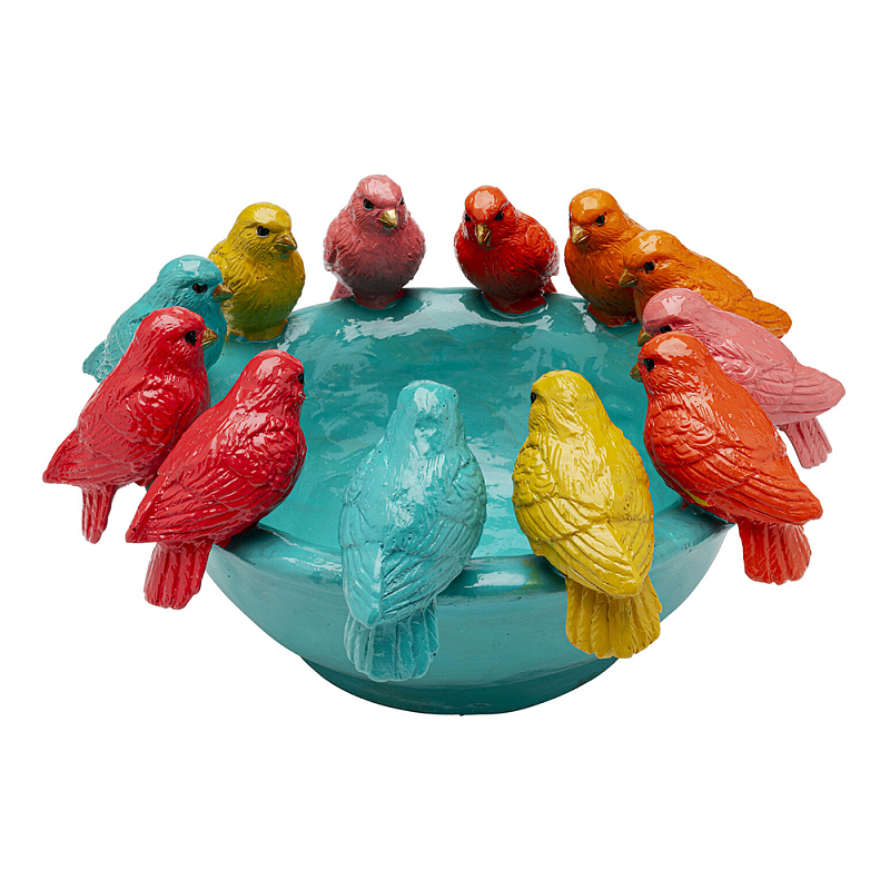 Декоративное дизайнерское блюдо разноцветные попугаи  Мульти в Грозном | Loft Concept 