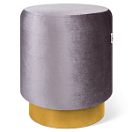 Пуф фиолетовый велюр на золотом металлическом основании Golden Belt варинант исполнения - 1 | Loft Concept в Грозном