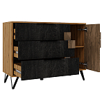 Комод с 3-мя ящиками и дверцей Stone Effect варинант исполнения - 3 | Loft Concept в Грозном