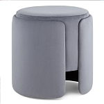 Пуф Alice Poof Grey Серый велюр варинант исполнения - 1 | Loft Concept в Грозном