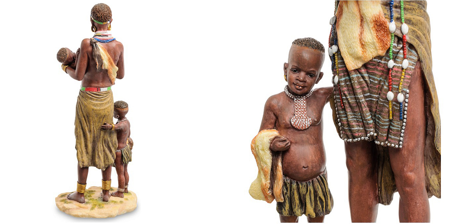 Статуэтка African woman with children Статуэтка African woman with children - Loft-Concept в Грозном