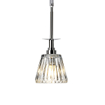 Подвесной светильник хромированного цвета с граненым прозрачным стеклянным плафоном Elstead Lighting варинант исполнения - 1 | Loft Concept в Грозном