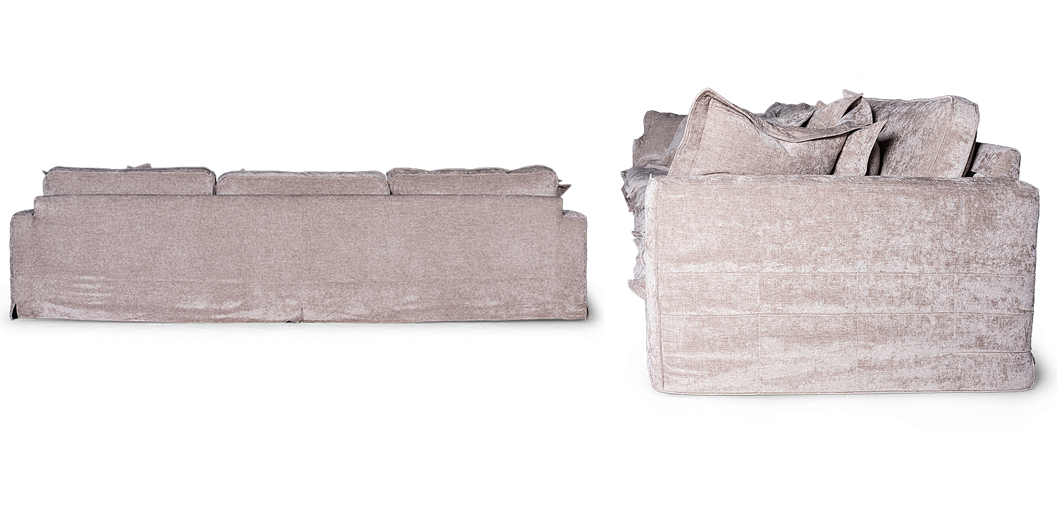 Диван Evelyn Gray Velour Sofa Диван Evelyn Gray Velour Sofa - Loft-Concept в Грозном