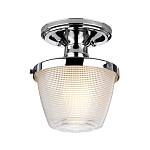 Потолочный светильник для ванных комнат с плафоном из прессованного фактурного стекла Quoizel варинант исполнения - 1 | Loft Concept в Грозном