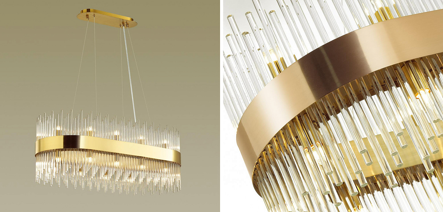 Люстра Nembus Chandelier Gold Oval Люстра Nembus Chandelier Gold Oval - Loft-Concept в Грозном