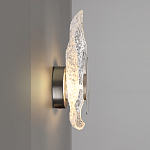 Бра с рельефным волнообразным стеклянным плафоном и вставкой из мрамора Liquid Stone варинант исполнения - 7 | Loft Concept в Грозном