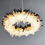 Люстра кргулая светодиодная из дымчатых и прозрачных необработанных кристаллов Raw Crystal варинант исполнения - 2 | Loft Concept в Грозном