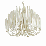 Люстра белая с несколькими ярусами деревянных палочек Bright Wooden Chandelier варинант исполнения - 1 | Loft Concept в Грозном