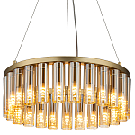 Люстра со стеклянными цилиндрическими плафонами Luminous Cylinders Amber Round варинант исполнения - 1 | Loft Concept в Грозном
