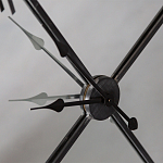 Часы настенные зеркальные с чёрным металлическим циферблатом Mirror Tower Clock варинант исполнения - 3 | Loft Concept в Грозном