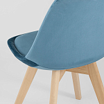 Стул с мягким велюровым сиденьем Arvika Blue варинант исполнения - 6 | Loft Concept в Грозном