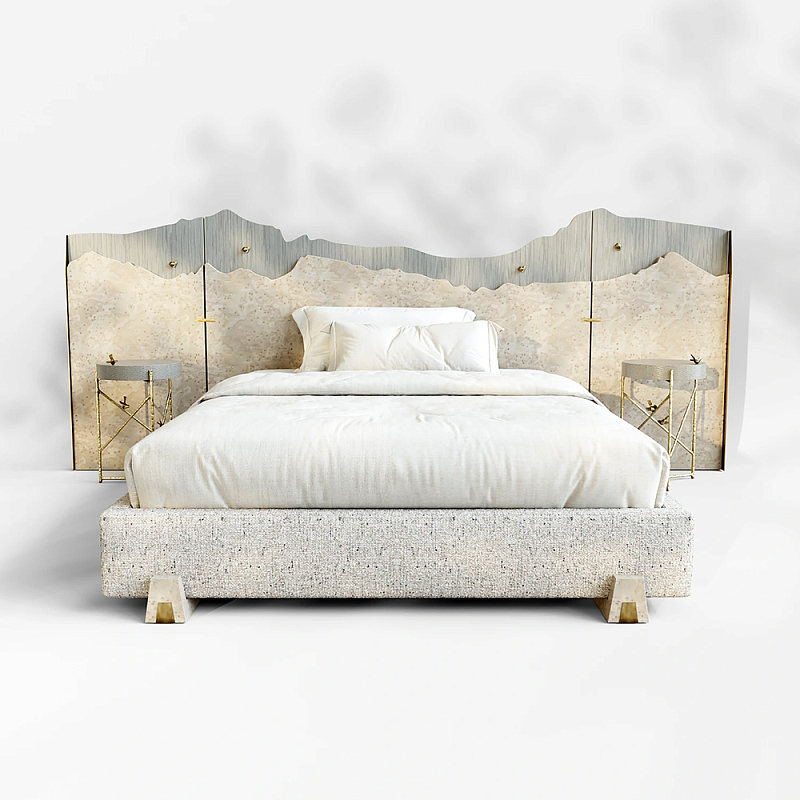 Кровать Okinawa Бежевый Лазурь в Грозном | Loft Concept 