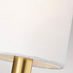 Бра с прямоугольным основанием цвета латунь и 2-мя белыми цилиндрическими льняными абажурами Feiss варинант исполнения - 3 | Loft Concept в Грозном