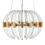 Люстра круглая с прозрачными элементами в форме полумесяца Crystal Crescent варинант исполнения - 4 | Loft Concept в Грозном