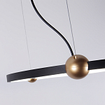 Люстра подвесная светодиодная черный металл Ring Horizontal варинант исполнения - 4 | Loft Concept в Грозном
