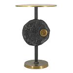 Столик приставной с абстрактным основанием и акцентом в виде золотистого диска Heavenly Space варинант исполнения - 1 | Loft Concept в Грозном