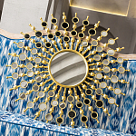 Зеркало-солнце в раме из металла с золотыми с лучами Rays of Peace варинант исполнения - 3 | Loft Concept в Грозном