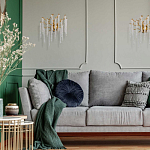 Бра золотого цвета с ветвями и хрустальными подвесками FAIRYTREE Light варинант исполнения - 8 | Loft Concept в Грозном