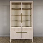 Витрина Primo со стеклянными фасадами и буфетом шпон Светлый дуб варинант исполнения - 2 | Loft Concept в Грозном