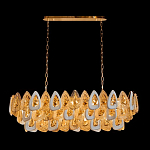 Люстра овальная с многослойными белыми и прозрачными подвесками Character Chandelier варинант исполнения - 1 | Loft Concept в Грозном