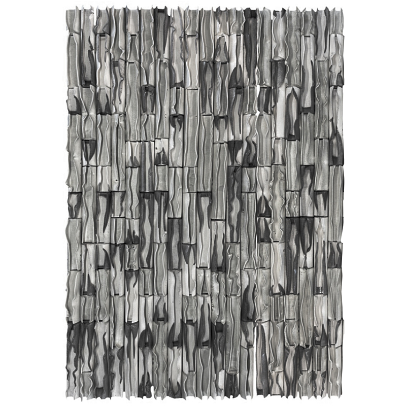 Объемное Панно на стену Grey Micro Waves Серый в Грозном | Loft Concept 